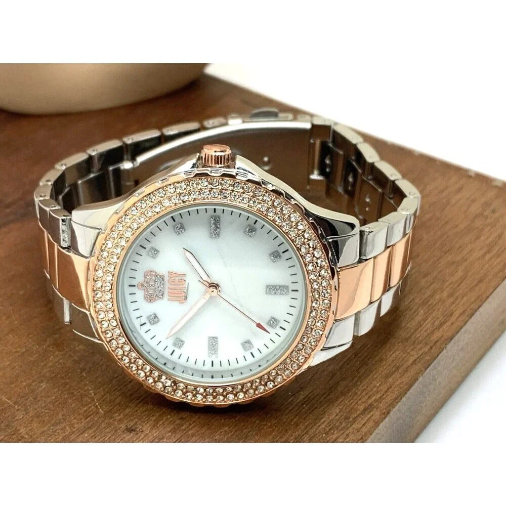 Juicy By Juicy Couture Women's Watch JC/5001 Quartz White Dial Rose Gold Silver